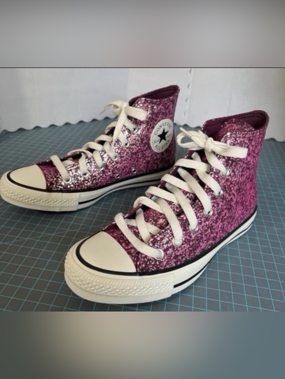Converse Chuck Taylor All Star High-Top purple/pink Orchid Abyss glitter W6.5